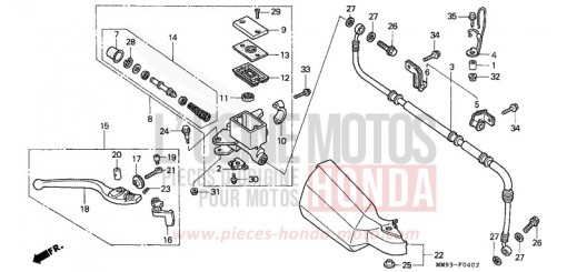 FR. BRAKE MASTER CYLINDER (XL600VR) XL600VR de 1994